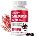 Astaxanthin 12 מ"ג | 240 Softgels | Premium Astaxanthin Antioxidant Supplements with Antioxidant Activity