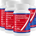 35 מ"ג Liposomal Astaxanthin תוסף - תמיכה אנטי-חמצן עוצמתית לעור, בריאות משותפת ועין - פורמולה טבעית נגד זיוף עם Pure Astaxanthin - טבעוני, non-GMO, 240 קפסולות