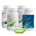 AloeCure אורגני Aloe Vera כמוסות Pack - 4 Pieces - Melatonin + Collagen, VeraFlex, Aloe Vera כמוסות, Probiotic + Enzyme