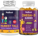 Nu Best Bundle Bone Growth and Brain growth Tall 10+עצמות בריאות קפסולות אומגה 3mies עבור ילדים ובני נוער