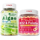 Algae אומגה 3 Gummies 1 Pack & Methyl B12 + L-Methylfolate Gummies 1 Pack