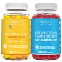 RUWAA NUTRITION אומגה 3 חניכיים, DHA חניכיים ו 1 מ"ג מלטונין חניכיים; No Fish, No After-Taste, non-Habit Forming, Gluten Free, non-GMO, Made in USA.