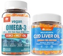 2pack אומגה טבעונית 3 מסטיקנים + 2pack Cod Liver שמן חניכיים