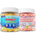 ילדים methylated Multivitamin חניכיים עם Calcium, פרוביוטיקה + אומגה 3 מסטיק עם ויטמין D3 & K2, C, DHA