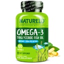 NATURELO Burpless אומגה 3 שמן דגים תוספת - 1100mg Triglyceride אומגה 3, EPA + DHA, שמן דגים נוזלי ללב, עין, המוח, בריאות משותפת - 120 Softgels, 4 חודשים אספקת מזון