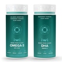 Iwi אומגה 3 & DHA אומגה 3 Bundle, 30 משרתות, Algae אומגה 3, קריל & Fish שמן אלטרנטיבי, No Fishy Aftertaste