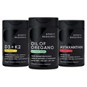 מחקר ספורט ® Antioxidant Support Pack - שמן Oregano 9500 מ"ג + ויטמין D3 K2 5000o + Triple Power Astaxanthin