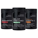 ספורט מחקר ® Antioxidant Support Pack - שמן Oregano 9500 מ"ג + Triple Power Astaxanthin 12mg + Liposomal ויטמין C 1000 מ"ג