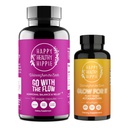 Happy Hippie Glow for It Astaxanthin תוסף & Go with the Flow הורמונלי Balance for Women 180ct