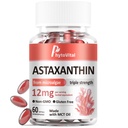 Astaxanthin 12 מ"ג עם שמן MCT, 60 Softgels (2-Month אספקה) - תוספת כוח משולשת נגד חמצון תוספת של Haematococcus Pluvialis - non-GMO, Gluten-Free, טבעוני