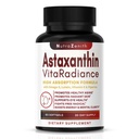 תוספת Astaxanthin עם אומגה 3, ויטמין E & Lutein - 60 קפסולות לתמיכה Super Antioxidant, אנרגיה Boost, בהירות נפשית ועין / טיפול - פורמולה משולשת (Power Antioxidant Complex)