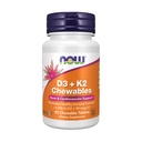 Now Foods, D3 K2 Chewables, 90 טבליות