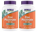 עכשיו תוספים, Zinc Picolinate 50 מ"ג, תומך פונקציות Enzyme, תמיכה החיסון, non-GMO, כשר, מתאים טבעונים - 240 קפסולות צמחוניות (Pack of 2)