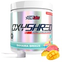 EHP Labs Oxyshred Pre Workout אבקת - אבקת Preworkout עם L Glutamine & Acetyl L Carnitine, Energy Boost Drink - Bahama Breeze / Beach, 60 משרתים