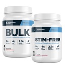 Transud Labs Bulk Pre-Workout אבקה (30 משרתים, Punch טרופי) & Stim-Free Pre-Workout אבק (30 משרתים, Strawberry Lemonade)