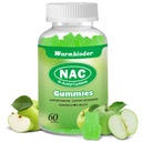 NAC חניכיים למבוגרים וילדים 1200 מ"ג, NAC תוסף N-Acetylsteine, Immune Support,NAC Chewable Support Liver Health,Sugar-Free, Green Apple Flavor