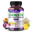 תוסף Quercetin עם Bromelain, ויטמין C ו Zinc, Nattokinase, NAC, Elderberry, Elderberry | 8 1 Ultra Antioxidant Complex for Immune Health | 150 קפסולות