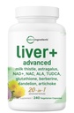 Liver Advanced+, 240 ווג'י קפסולות | 20in-1 Complex with Milk Thistle, Dandelion, NAD, NAC, ALA, TUDCA, Glutathione, Artichoke, Turmeric ו- Astragalus | Non-GMO, Gluten Freeten Freeten Free GUDCA