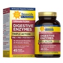 Renew Life Ultimate Floora Digestive Enzymes with Probiotics and Prebiotics | הדוקטור פורמולה | 45 קפסולות טבעוניות | Eases Occasional Gas, Bloating & Discomfort
