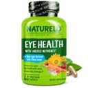 ויטמין עין NATURELO - הםDS 2 פורמולה חומרים מזינים עם Lutein, Zeaxanthin, ויטמין C, E, Zinc, Plus DHA - תוספת לעיניים יבשות, חזון בריא, תמיכה בעין - 60 קפסולות טבעוניות