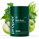 Proper, The Greens Daily Boost Organic Greens Powder. Whole Food, Apple Flavour Veggie Powder Superfood with Wheatgrass, Spirulina, Chlorella, Probiotics. Daily Drink Mix for Wellness and Digestion