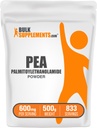 BulkSupplements.com Palmitoylethanolamide אבקת - Pea Supplement, Palmitoylethanolamide for Immmune Support - Gluten Free, 600 מ"ג לשרת, 500g (1.1 lbs) (Pack of 1)