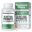 CHOICE Bloat & Gas Probiotic 5in-1 Proactive Support + Daily Relief - Digestion & Gut Health-Herbals, Enzymes, Post & Prebiotics - סיוע גז למבוגרים - נשים וגברים - 30ctct