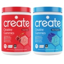 צור Creatine Monohydrate Gummies - Rocket Pop Duo - Blue Raspberry & Sour Cherry - Creatine Gummies for Women & Men, NSF Certified, 3rd Party Tested, Anti-Melting Formula, 180 הרוזן (2-Pack)