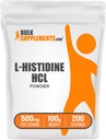BulkSupplements.com L-histidine HCl אבקת - L-Histidine תוסף - Essential Amino Acid, Gluten Free, 500 מ"ג לשרת, 100g (3.5 oz) (Pack of 1)