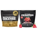קבל בבולק Intantized Creatine Bundle, אבקת Soluble Pre Workout, תומך בניין שרירים, כוח וביצועים, Unflavored ו Raspberry, 60 משרתים