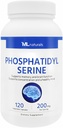 ML Naturals Phosphatidyl Serine 200 מ"ג (Standard) 120 קפסולות ירקות. תמיכה בתפקוד הזיכרון והמוח, Non-GMO, NSF-Certified & cGMP-Compliant