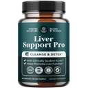 Pro Liver תומך תוסף - 2X יותר יעיל מ- Milk Thistle - Advanced Liver Health Supplement with Clinically Tested 4'Liver Cleanse Detox & Fix Support - 60 Count (Pack of 1)