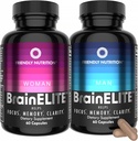 Nootropic Brain Supplements for Memory, Focus & Clarity - Advanced Brain Booster כמוסות לגברים ונשים עם צ'קלין, DMAE, Phosphatidylserine ו Bacopa (60Ct 2pack)