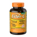 Ester-C American Health with Citrus Bioflavonoids קפסולות - 24Hour Immune Support, Gentle On Stomach, non-Acidic ויטמין C - Non-GMO, Gluten-Free - 1000 מ"ג, 90 Count Count Count