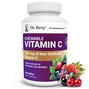 Dr. Berg Chewable ויטמין C Complex - Made with Organic, non-GMO Berries - 60 טעים Wafers