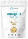 Micro Ingredients תוספת כוח אומגה 3 שמן דגים תוספי 1000 מ"ג Per המשרת, 300 Softgels | Lemon Flavored | Borpless | EPA 180 מ"ג + DHA 120 מ"ג | Deep Sea Fish Fish