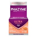 Phazyme Gas הקלה, Ultra Power Gas ו- Bloating הקלה למבוגרים, 180 מ"ג Simethicone Fast Gels, 48 Count Count