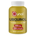 Qunol 100 מ"ג Ubiquinol, Powerful Antioxidant for Heart & Vascular Health, Essential for Energy Production, Natural Supplement Form of Coq10, 120 Count