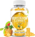 Bberine Gummies עם Ceylon Cinnamon 1500 מ"ג High Potency Berberine HCL תוספת עבור Immune ו Metabolism תמיכה, סוכר חינם, Pineapple Flavor - 60 Count Count Count