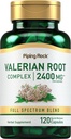 Piping Rock Vallan Root קפסולות 2400 מ"ג | 120 ספירה | תוספת הפקה | Herbal בלנדר | Non-GMO, Gluten Free Free