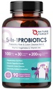Probiotics for Women-Men-Men Digestive Health, Mens- Womens Probiotics עם Prebiotics, 100 מיליארד לבריאות Gut ו- Immune, No Refrigeration, 90 ווג'י קפסולות (45 ימים)