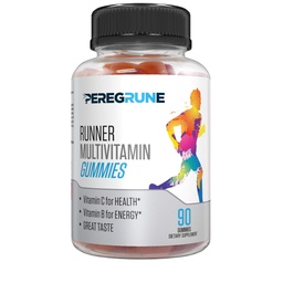 runner Multivitamin Gummies - ויטמין יומי עבור ריצה עם ויטמין A, C, D, E ו B Complex - 50% פחות סוכר - אנטי-ממכרים, התאוששות, אנדורנס, אנרגיה מסטיקמי - מתח מוסמך לרוץ קיבולת
