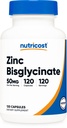 מזונות מזינים Zinc Bisglycinate (50 מ"ג) 120 קפסולות טבעוניות - GMO-Free, Gluten-Free תוסף