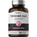 Piping Rock Yohimbe תוספים לגברים | 180 קפסולות | Max Concentrated Extracted Extracted Extract; with Pausinystalia Yohimbe