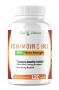 Yohimbine HCL Bark לחלץ תוספת כוח תוספת של 5 מ"ג x 120ct קפסולות Premium Fat Burner, ירידה במשקל, בקרת Appetite, תמיכה גברית, אנרגיה ועוד