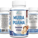 Muira Puama כמוסות - ריכוז 4:1 לחלץ, Equivalent to 2200 מ"ג לקפסולה, 60 קפסולות