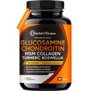 Doctor's Recipes Glucosamine Chondroitin MSM Turmeric Quercetin, with Black Pepper for High Absorption, No Shellfish, 90 Tablets