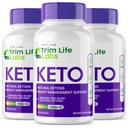 מעבדות גילוח - Trim Life Labs Keto כמוסות - גלולות הרזיה - תמיכה פורמולה כוח מקסימלי, Keto +ACV תוסף (180 קפסולות)