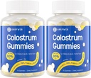 Bovine Colostrum תוספת חניכיים - עם 60% גבוה IgG, Lactoferrin, Probiotics ו Prebiotics for Adults and Kids, Vanilla Flavor & Sugar חינם, 2 Pack