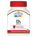 המאה ה-21 D3 1000 IU Softgels, 250 הרוזן (27415)